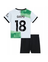 Liverpool Cody Gakpo #18 Vieraspaita Lasten 2023-24 Lyhythihainen (+ shortsit)